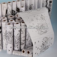 Best-selling Cartoon Printing Paper / Cartoon fill color paper roll For Children